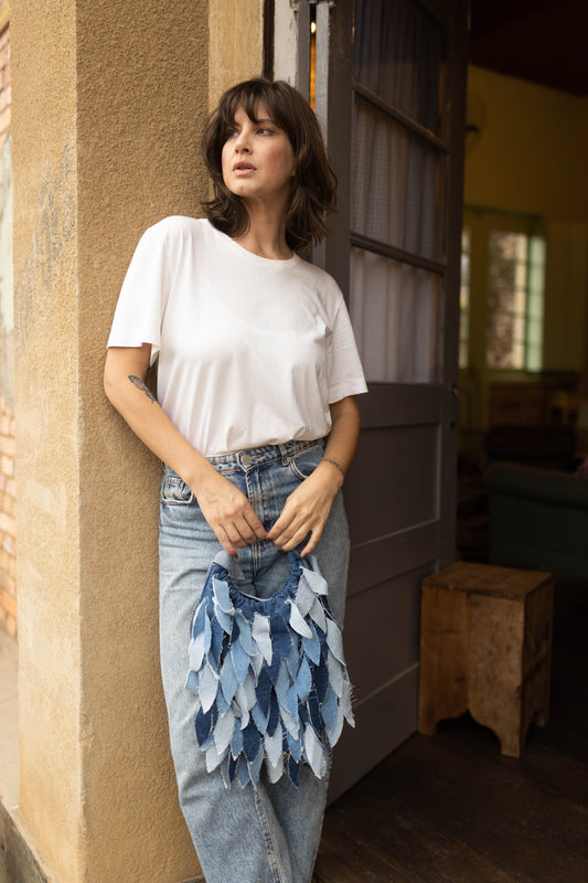 Bolsa de pétalos de mezclilla